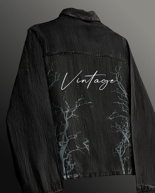 Vintage Black Denim Shirt
