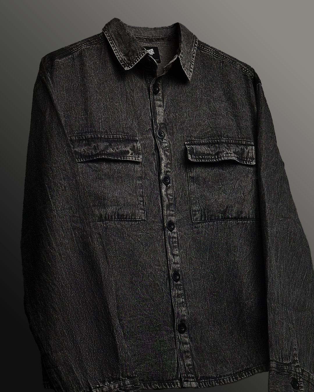 Vintage Black Denim Shirt