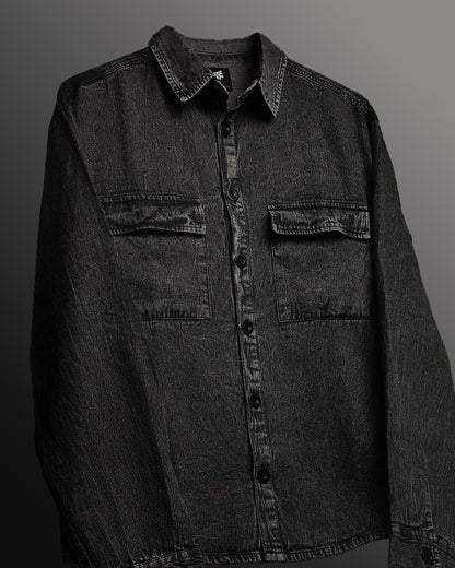 Vintage Black Denim Shirt