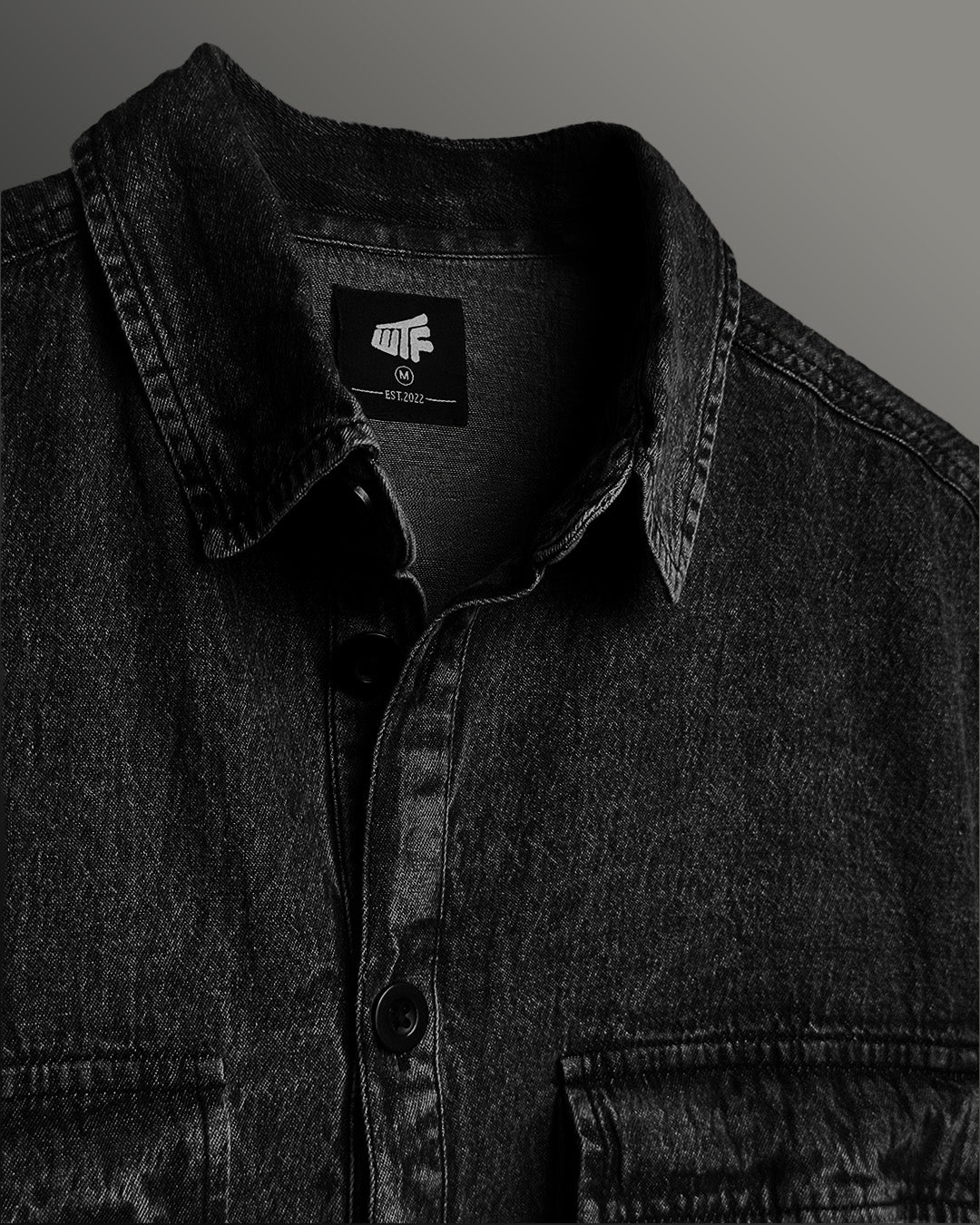 Vintage Black Denim Shirt