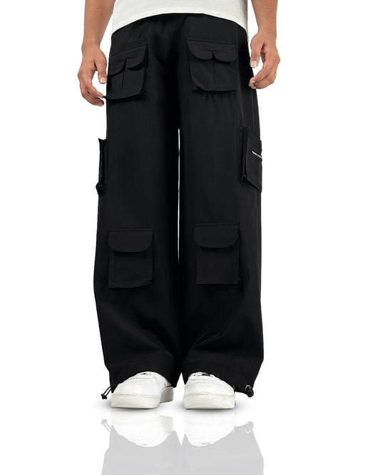 Pocket Talk Black Parachute Pants