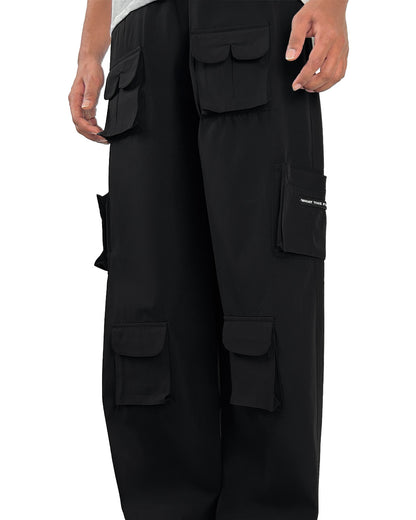Pocket Talk Black Parachute Pants