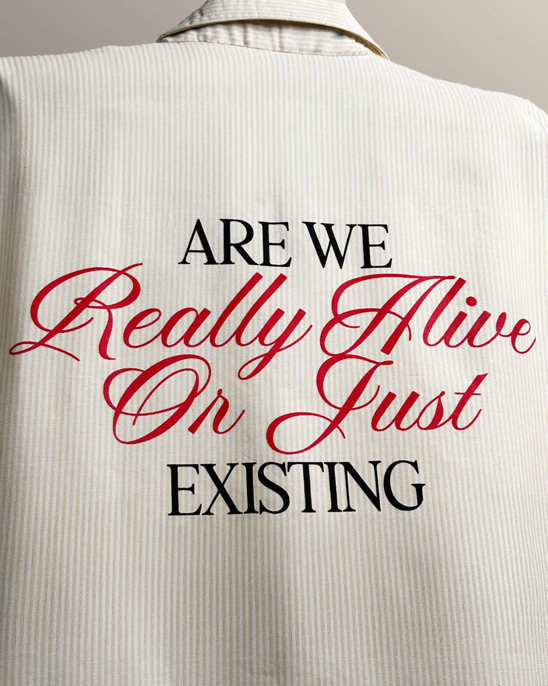 Alive Beige Striped Shirt