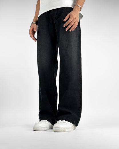 Charcoal Black Straight Cut Jeans