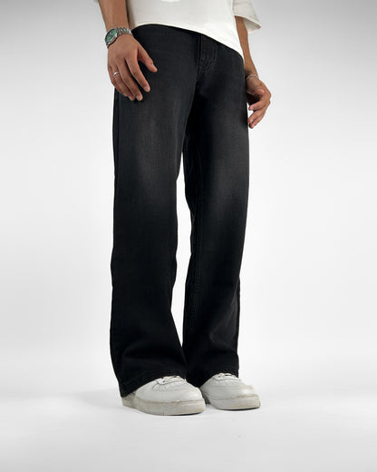 Charcoal Black Straight Cut Jeans