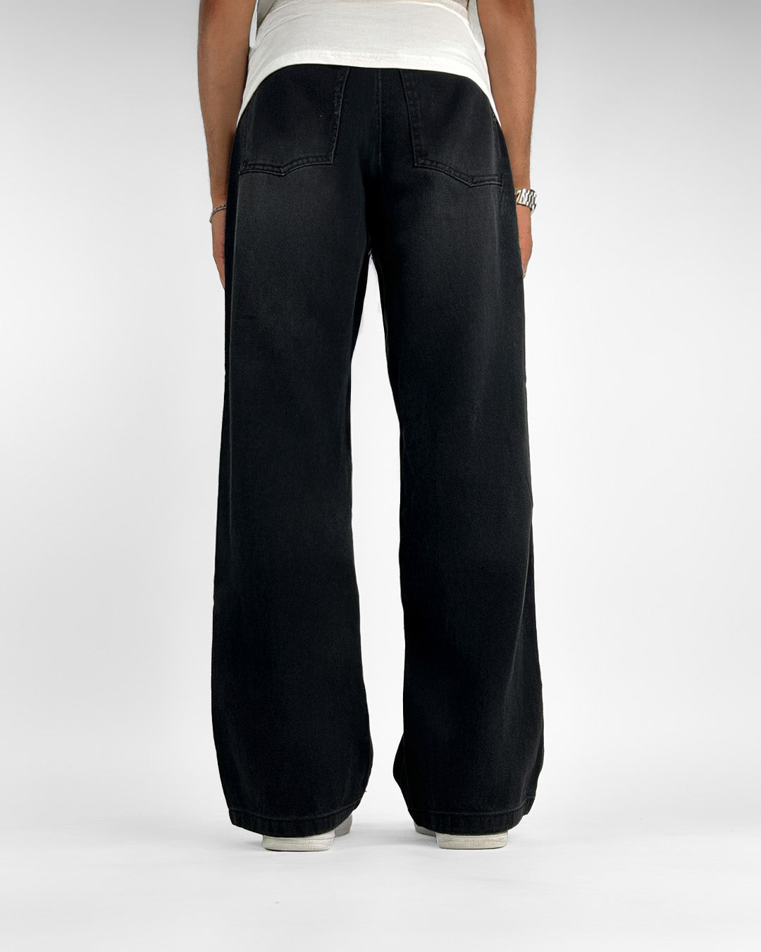 Charcoal Black Straight Cut Jeans