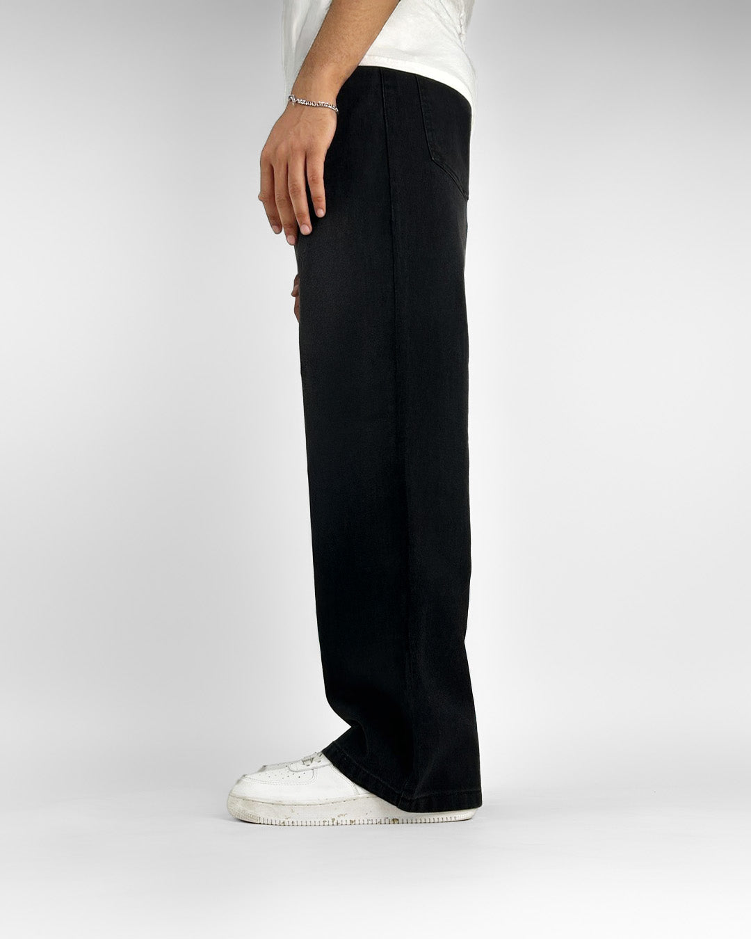 Charcoal Black Straight Cut Jeans