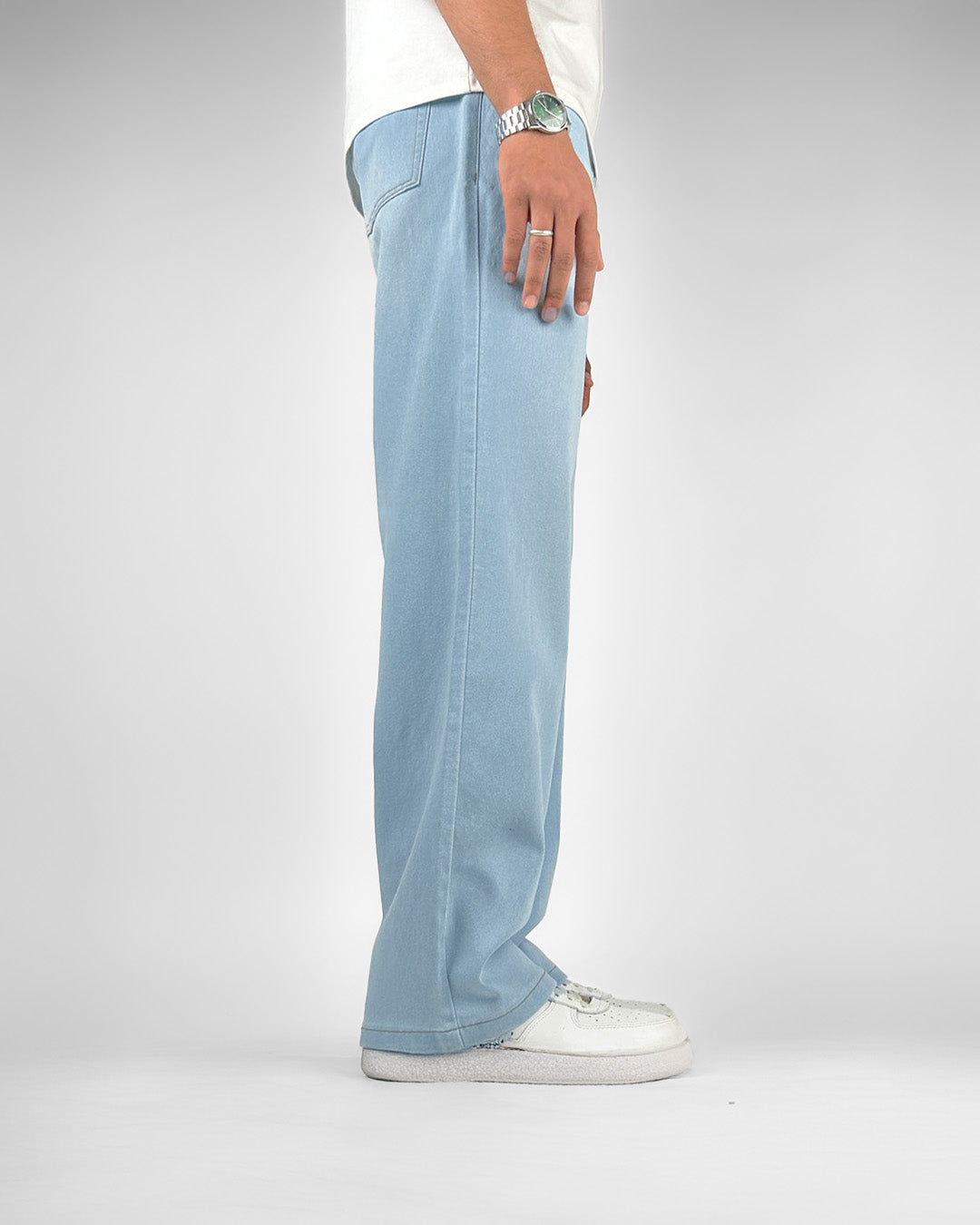 Ice Blue Straight Cut Jeans
