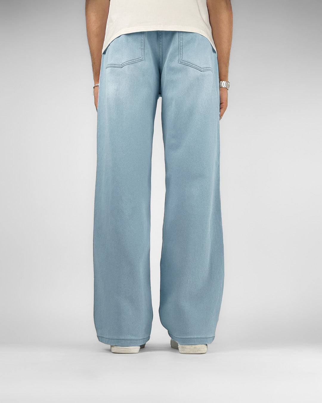 Ice Blue Straight Cut Jeans