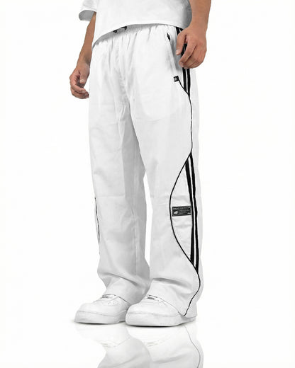 White Arc Parachute Pants