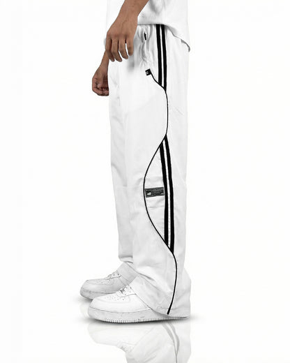 White Arc Parachute Pants