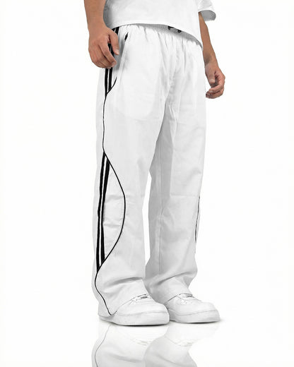 White Arc Parachute Pants