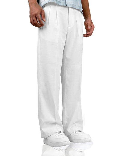 Structured Ivory Korean Pants