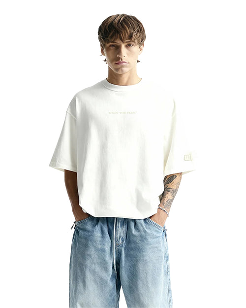 Raw White Boxy-Fit T-Shirt