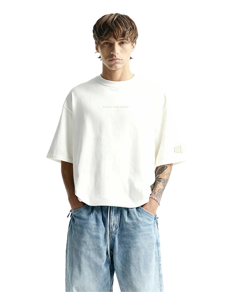 Raw White Boxy-Fit T-Shirt