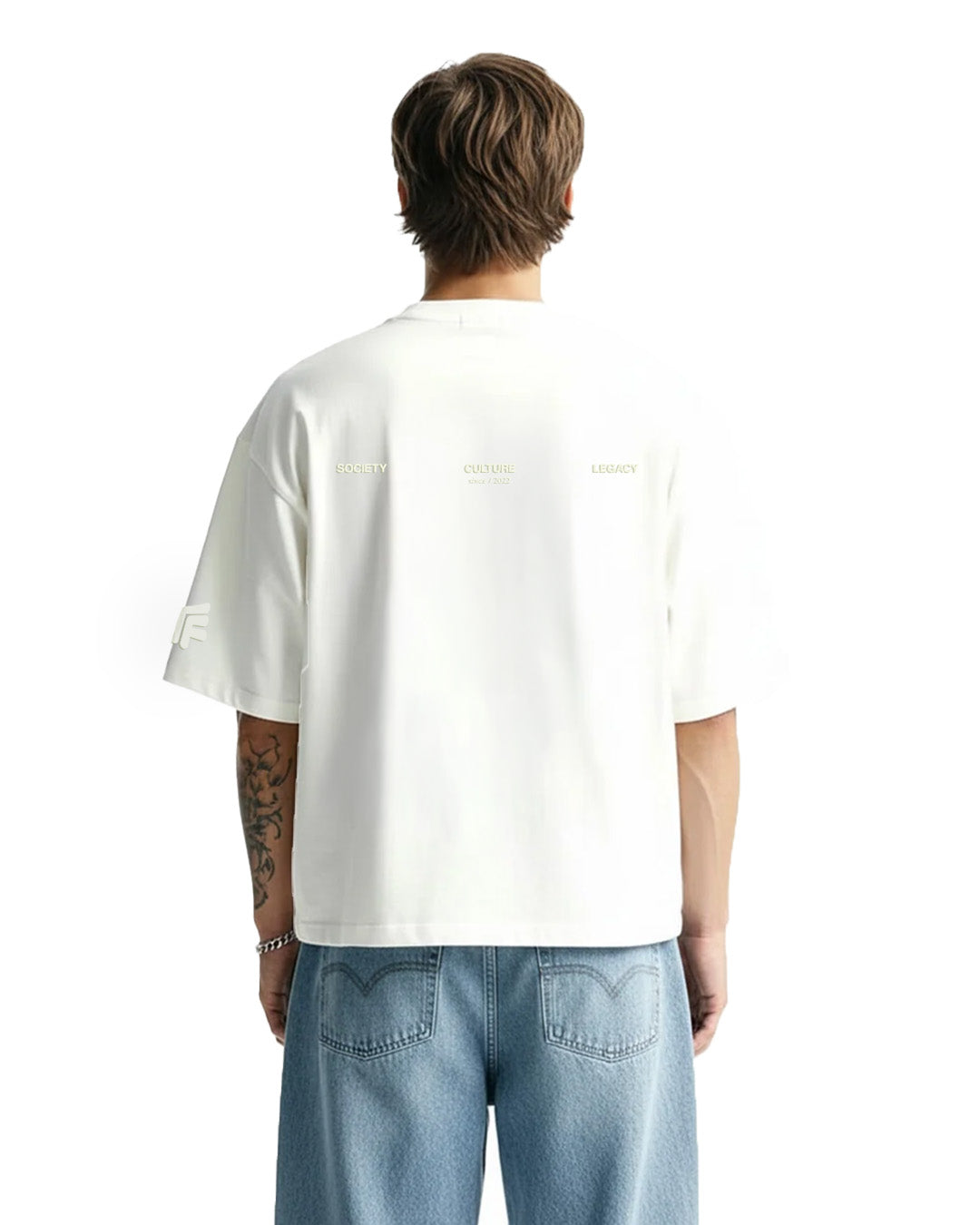 Raw White Boxy-Fit T-Shirt