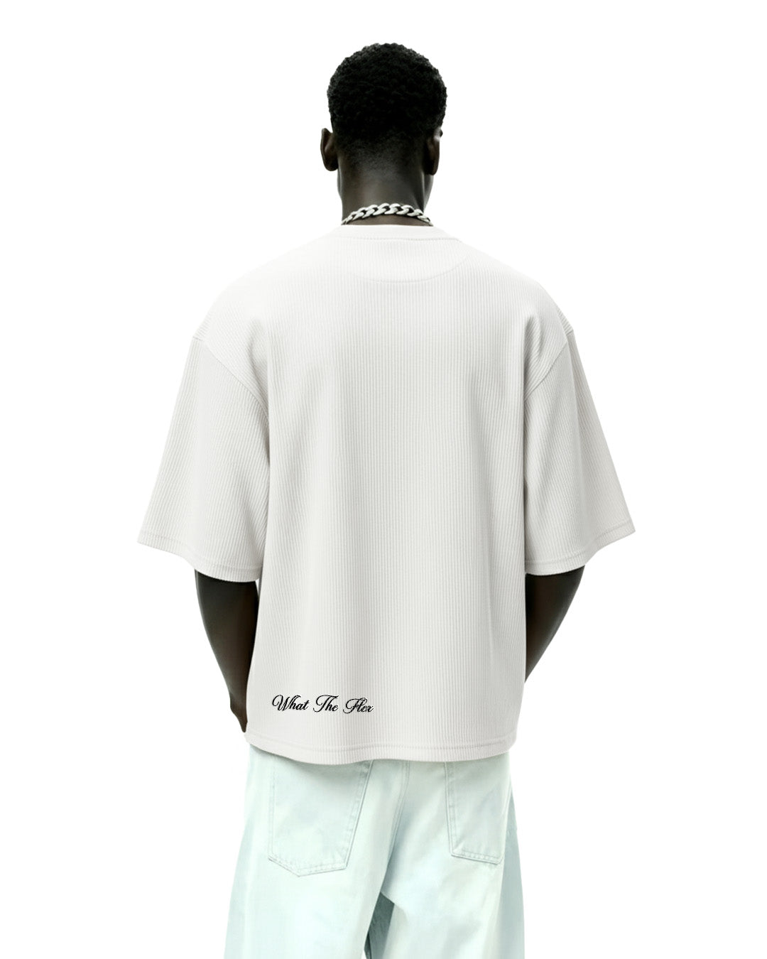 Cream Ribbed T-Shirt