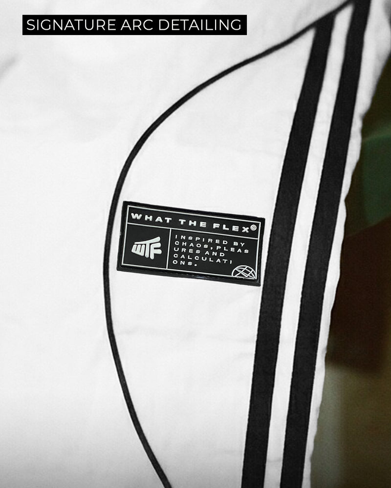 White Arc Parachute Pants