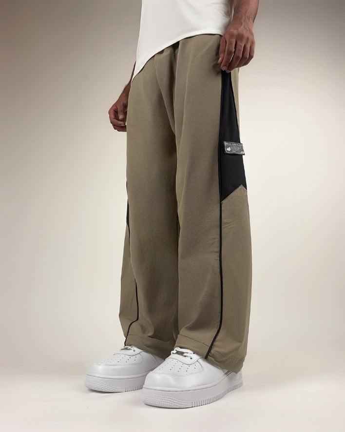 Beige Core Parachute Pants