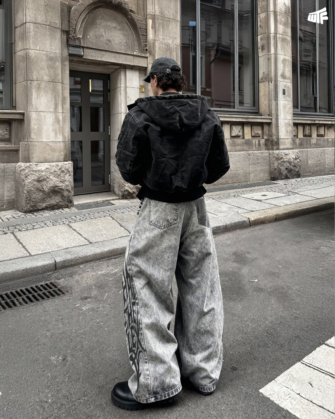 The Flex Symbol Grey Baggy Jeans