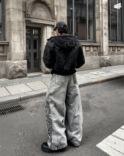 The Flex Symbol Grey Baggy Jeans