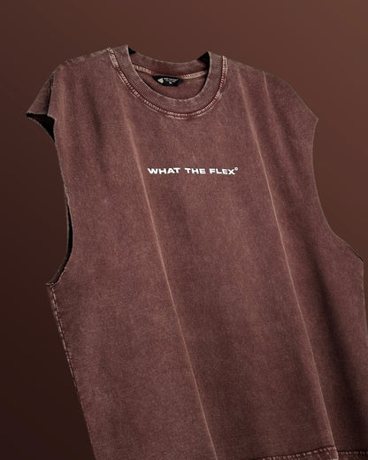 Wildside Brown Acid Wash Vest