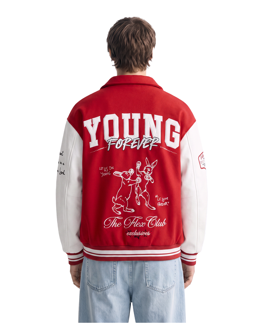 Young Forever Red Varsity Jacket