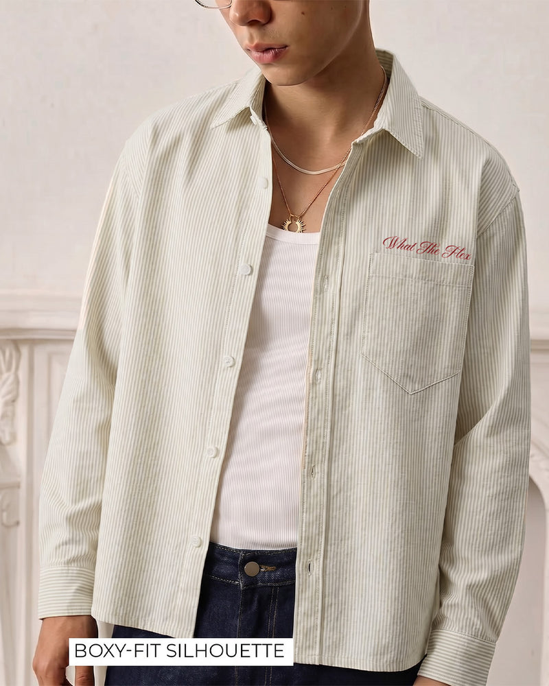 Alive Beige Striped Shirt