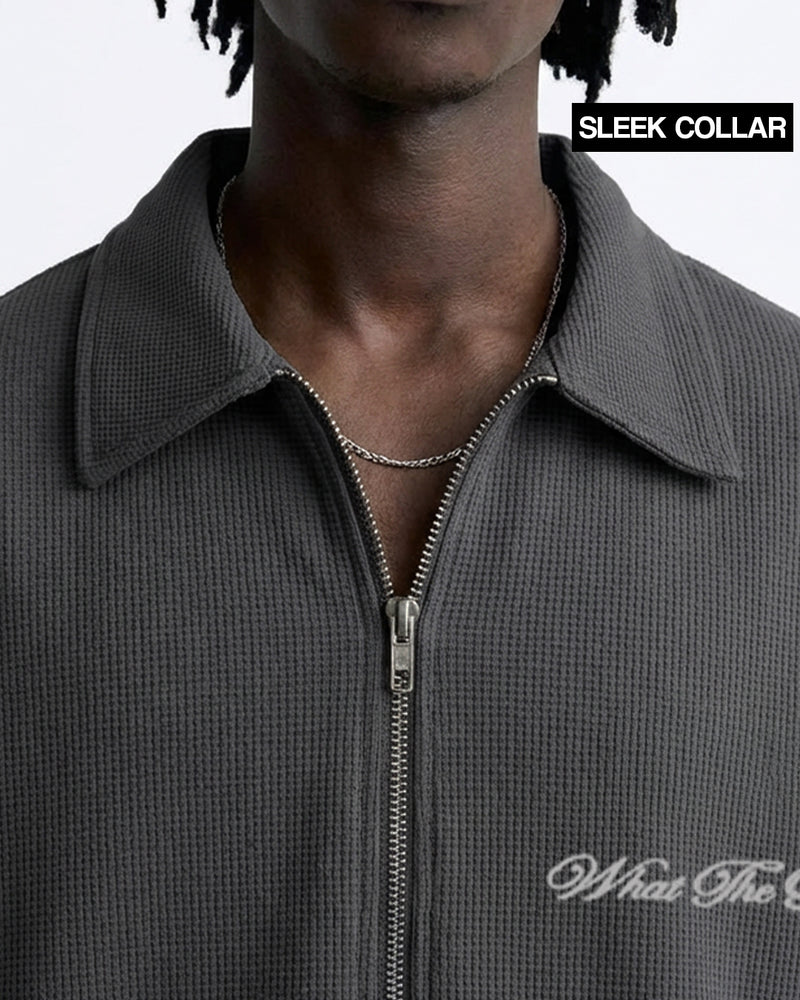 Grey Polo With Zip
