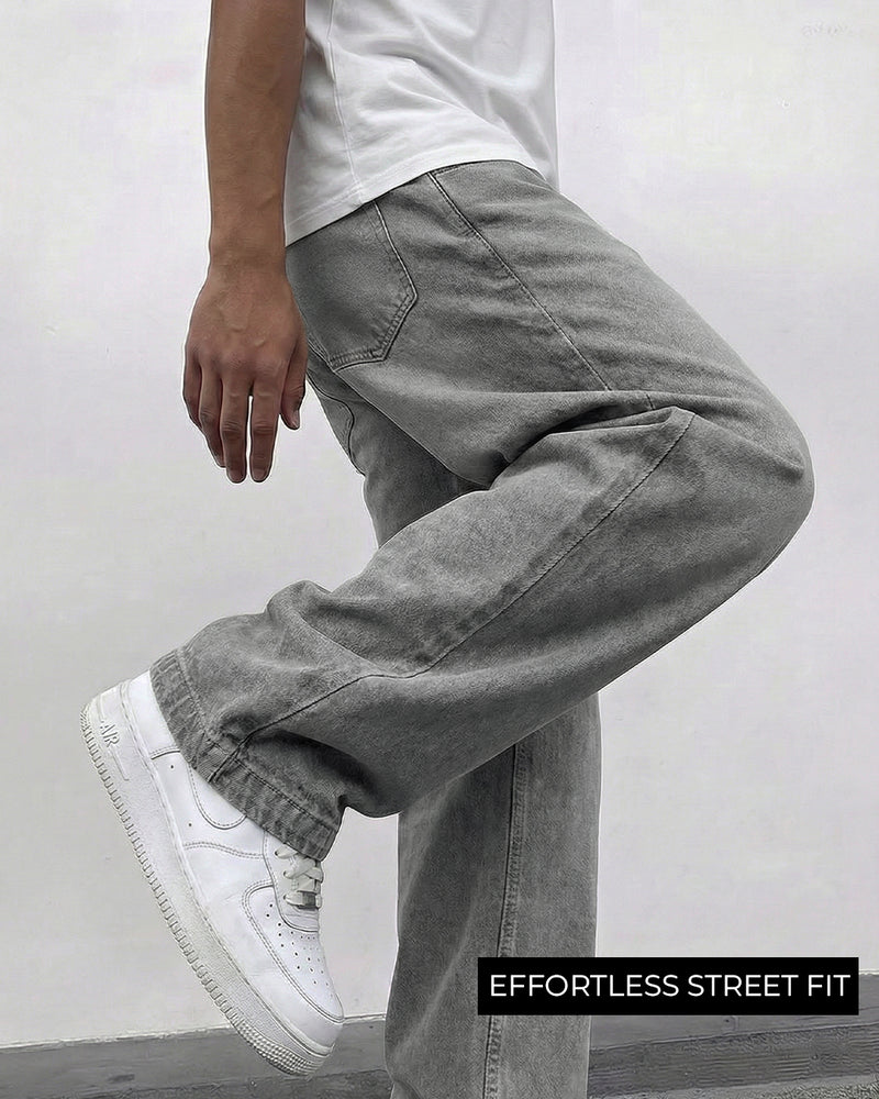 Ash Grey Baggy Jeans