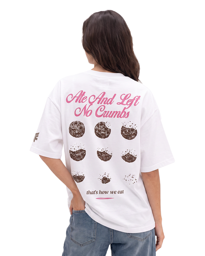 Ate It Boxy-Fit White T-shirt For Women.