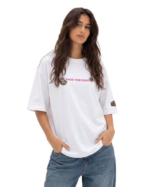 Ate It Boxy-Fit White T-shirt For Women.