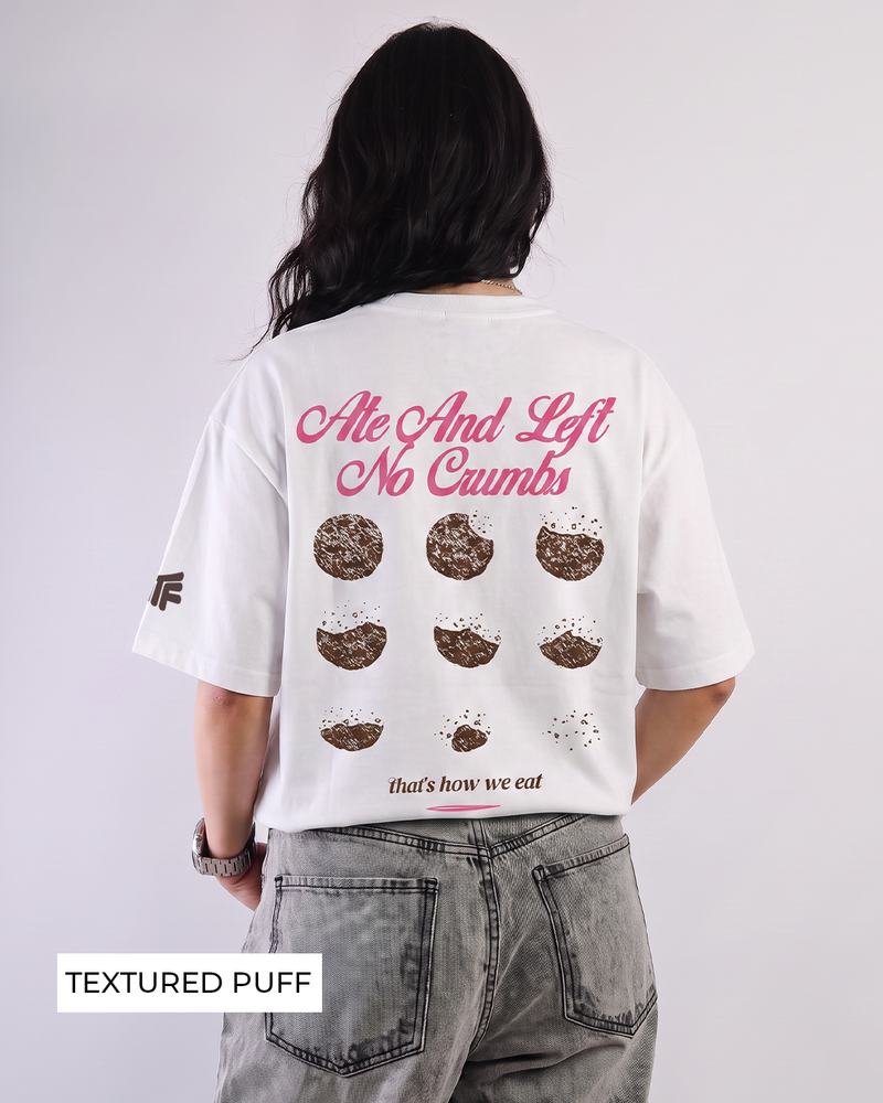 Ate It Boxy-Fit White T-shirt For Women.