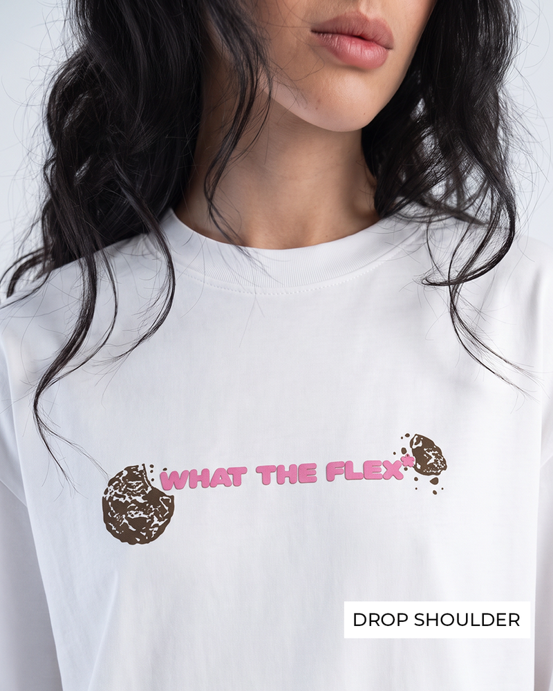 Ate It Boxy-Fit White T-shirt For Women.