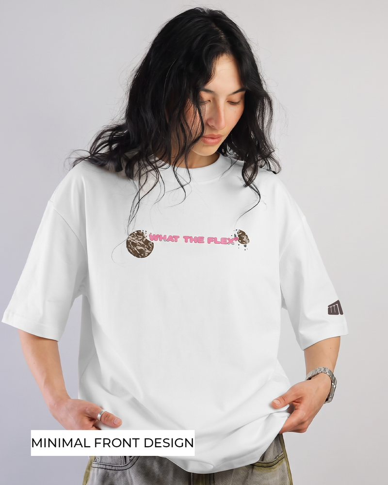 Ate It Boxy-Fit White T-shirt For Women.