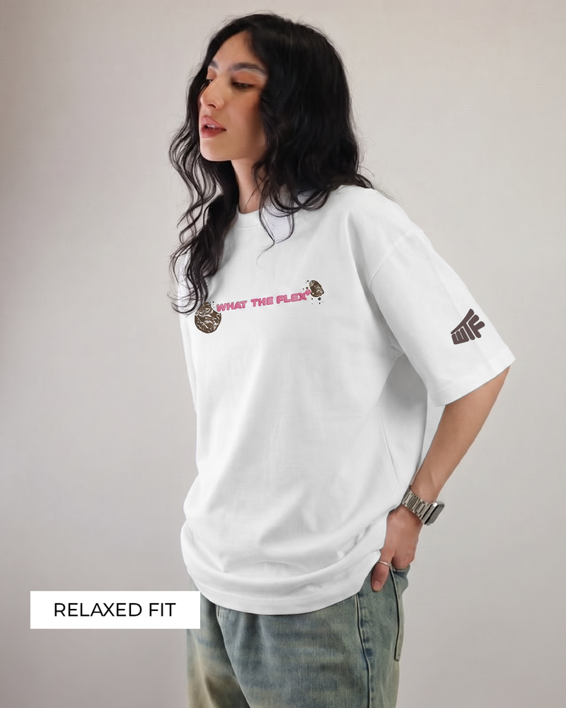Ate It Boxy-Fit White T-shirt For Women.