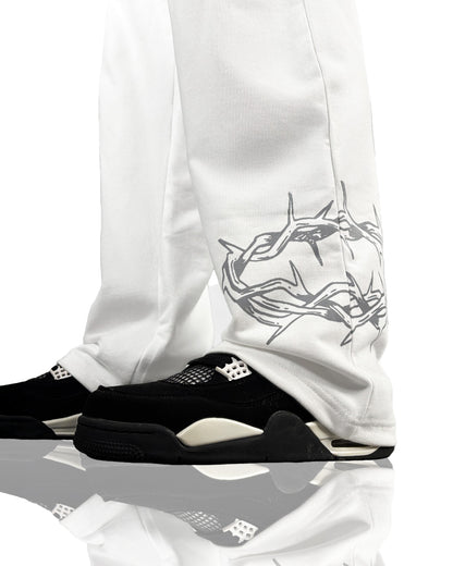 Barbed White Essential Cotton Pants