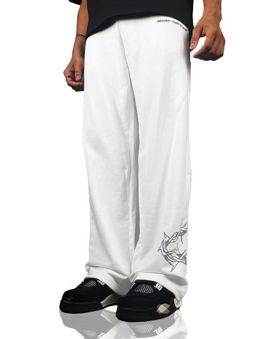 Barbed White Essential Cotton Pants