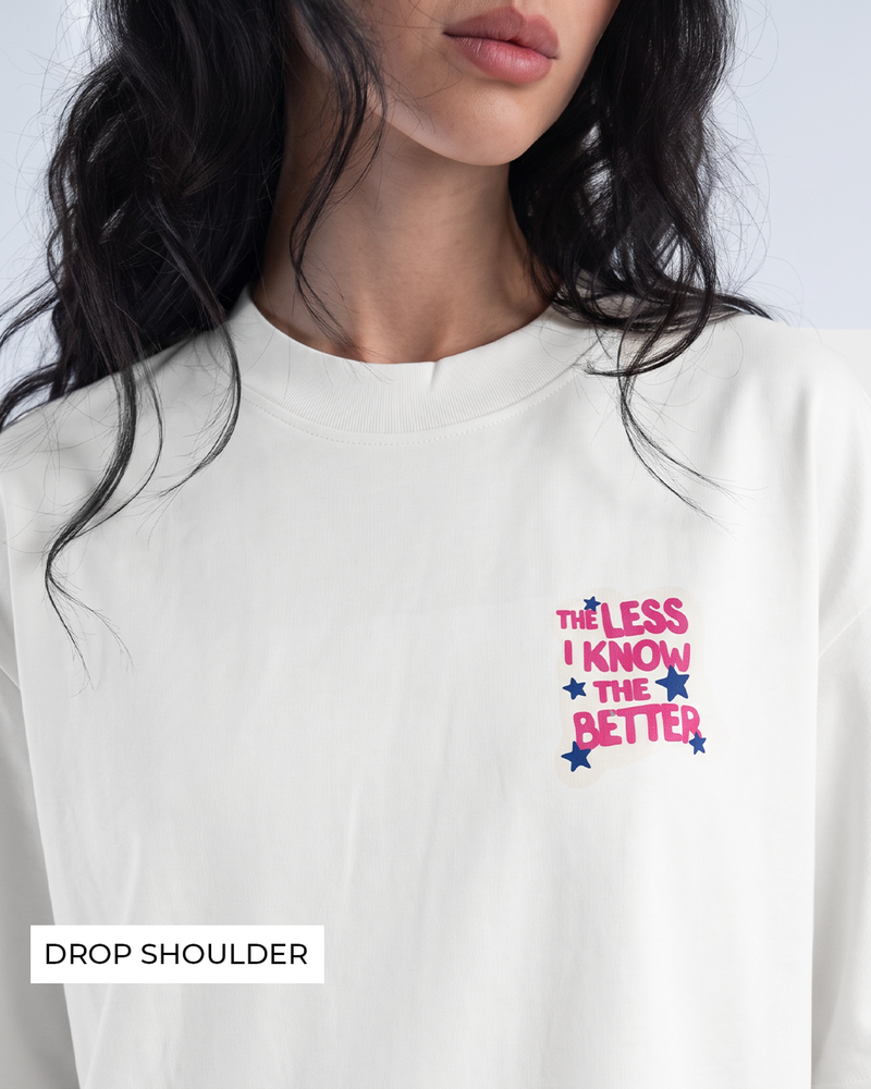 Better Boxy-Fit Off-White T-shirt For Women.