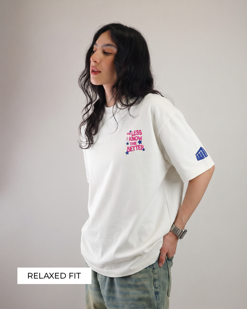 Better Boxy-Fit Off-White T-shirt For Women.