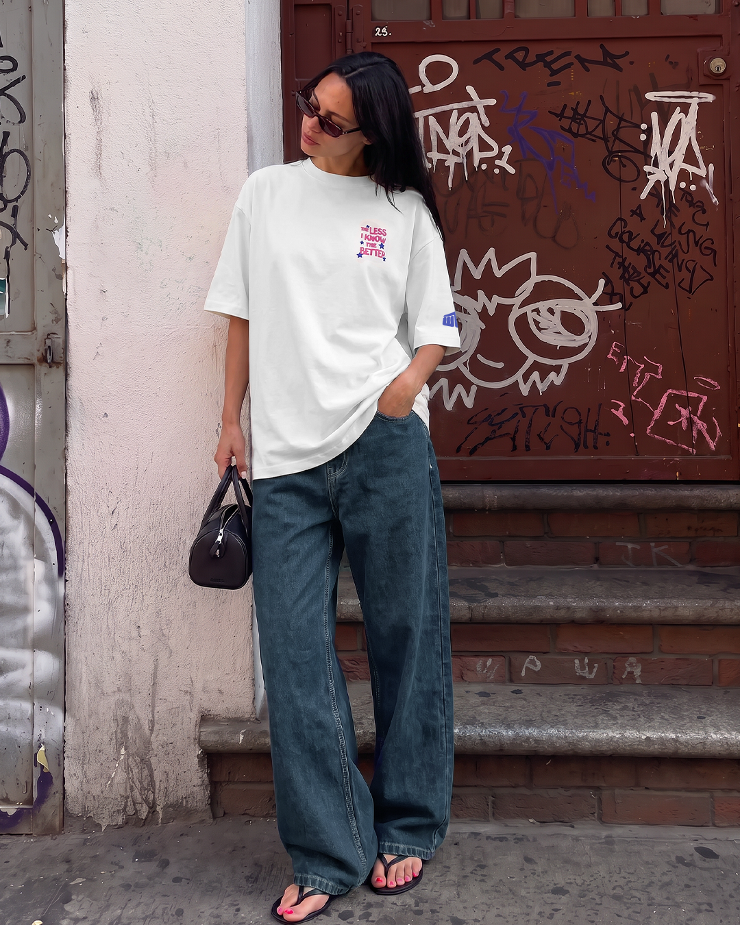 Better Boxy-Fit Off-White T-shirt For Women.