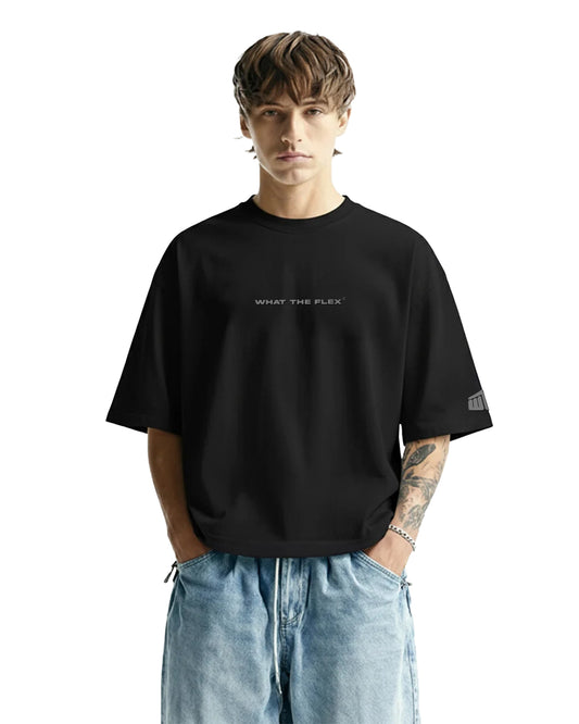 Raw Black Boxy-Fit T-Shirt