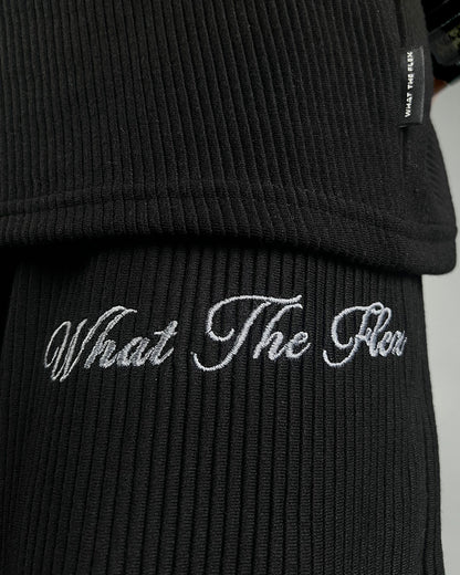 Black Ribbed Pants