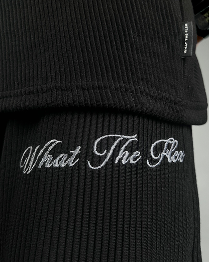 Black Ribbed Pants