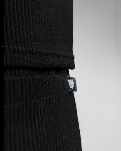 Black Ribbed Pants