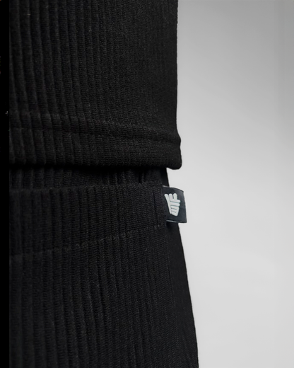 Black Ribbed Pants