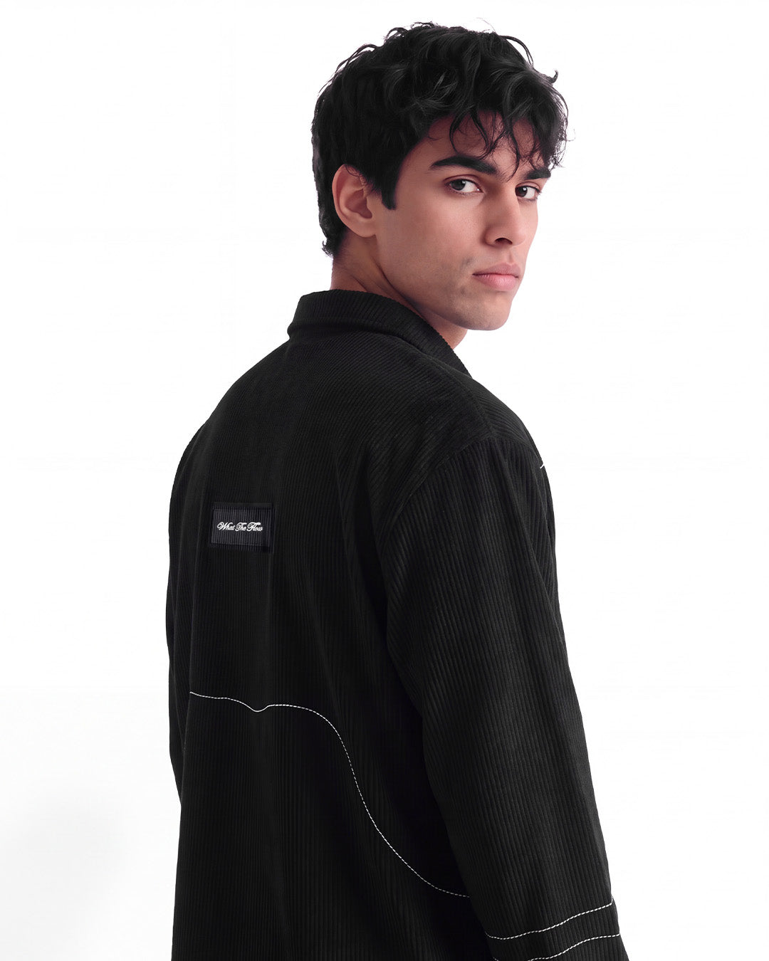 Infinite Black Ribbed Shirt