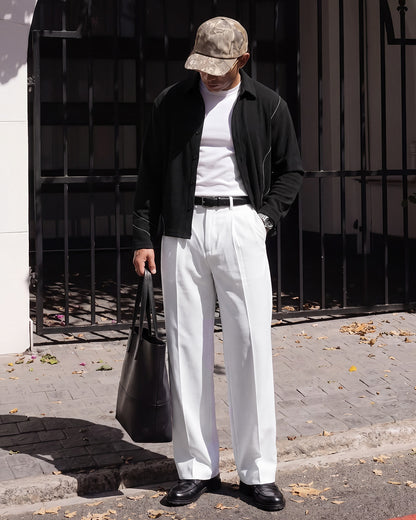 Infinite Black Ribbed Shirt