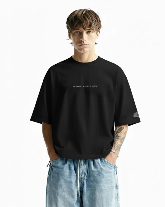 Raw Black Boxy-Fit T-Shirt