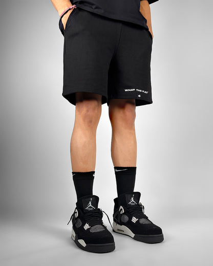 Classic Black Cotton Shorts